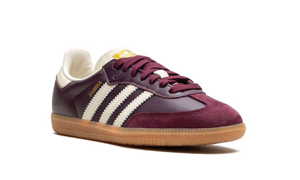 Adidas Samba OG Maroon Gold Metallic Adidas Samba Vegan Keesef