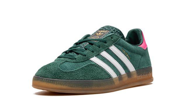 Adidas Gazelle Indoor Collegiate Green Lucid Pink Adidas Gazelle Indoor Core Black Keesef