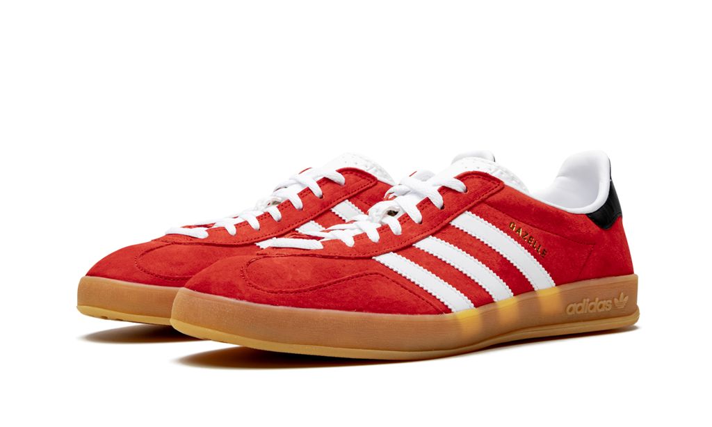 Adidas Gazelle Indoor Scarlet Cloud White Adidas Gazelle Indoor Core Black Keesef