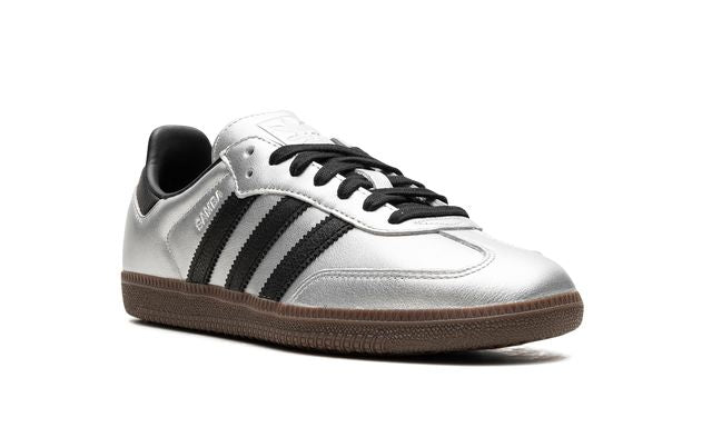 Adidas Samba Silver Metallic Black Gum Keesef