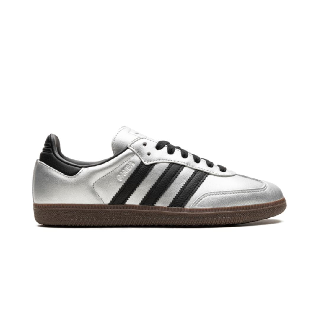 Adidas Samba Silver Metallic Black Gum Keesef