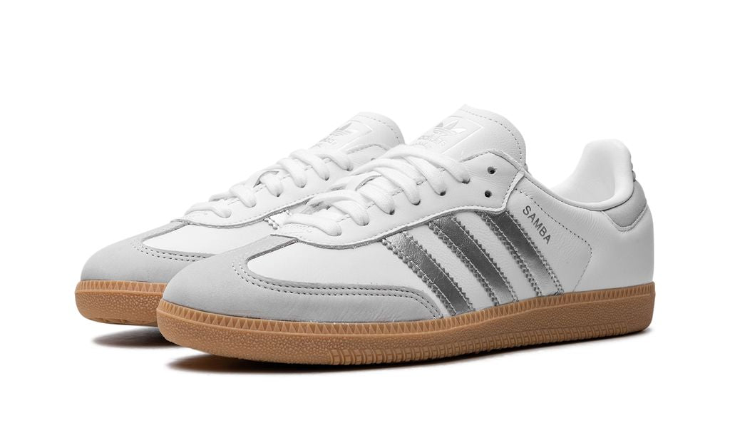 Adidas Samba White Silver Metallic Grey Keesef