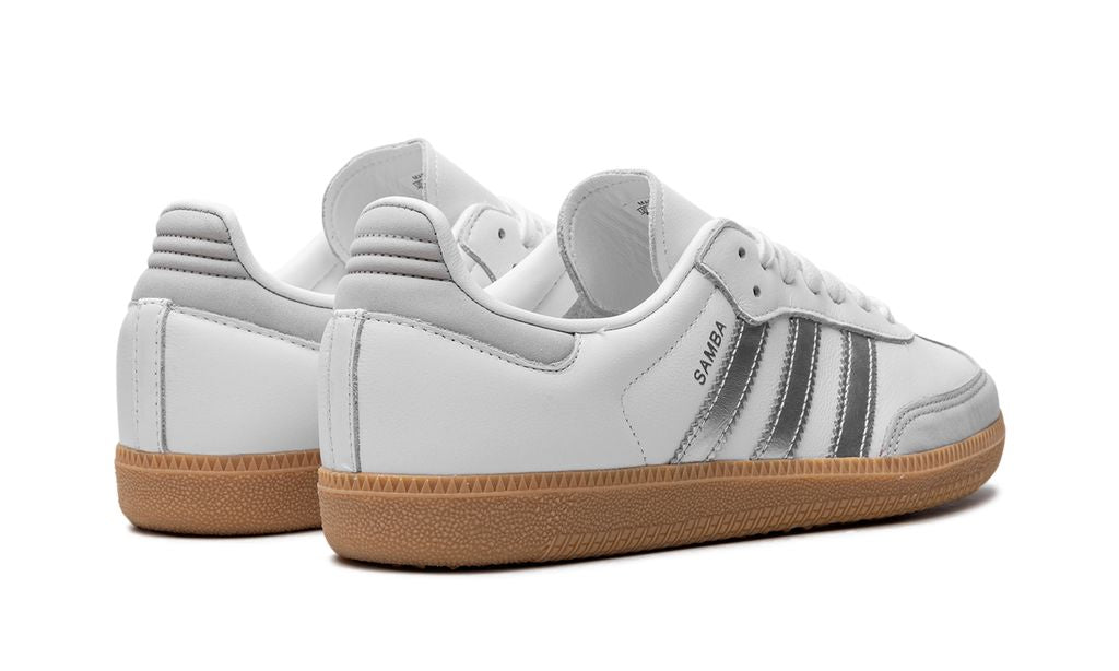 Adidas Samba White Silver Metallic Grey Keesef