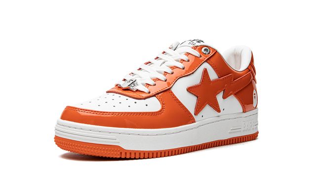 Bape Sta Patent Leather Orange White Bape Sta Patent Leather Orange White Keesef