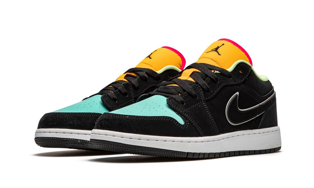 Jordan 1 Low Black Aurora Green Laser Orange Jordan 1 Low Black Aurora Green Laser Orange Keesef