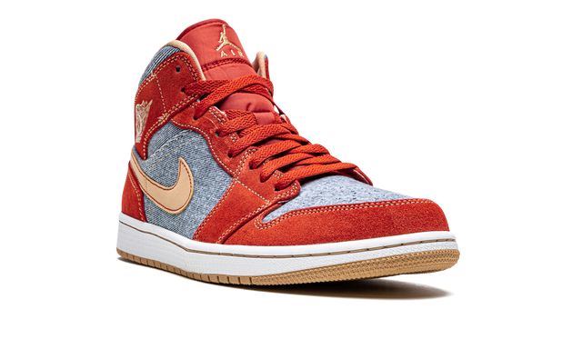 Jordan 1 Mid Denim Red Jordan 1 Mid Denim Red Keesef