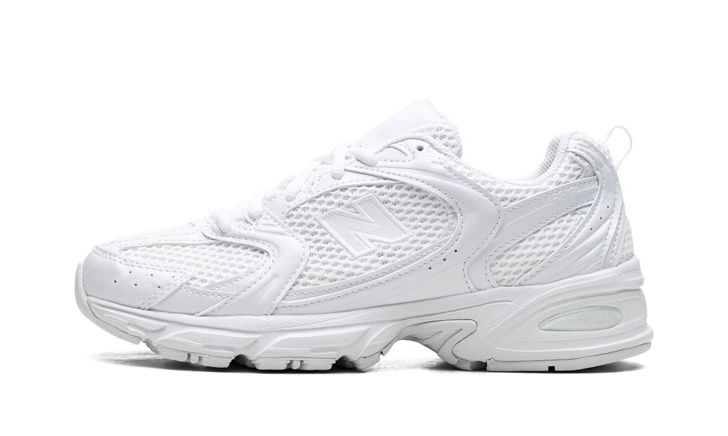 New Balance 530 Triple White New Balance 530 White Silver Navy Keesef