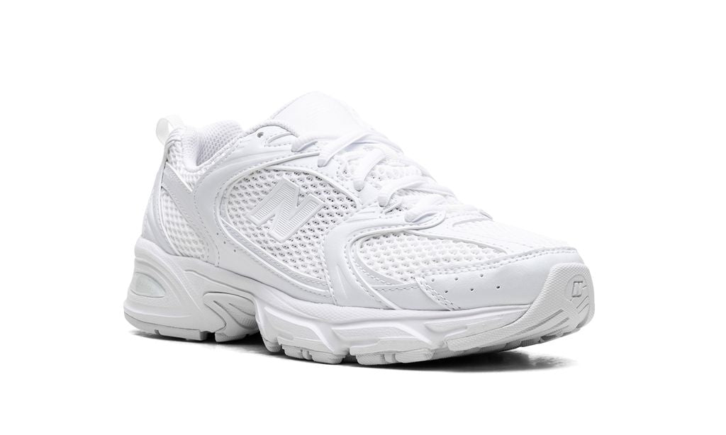 New Balance 530 Triple White New Balance 530 White Silver Navy Keesef
