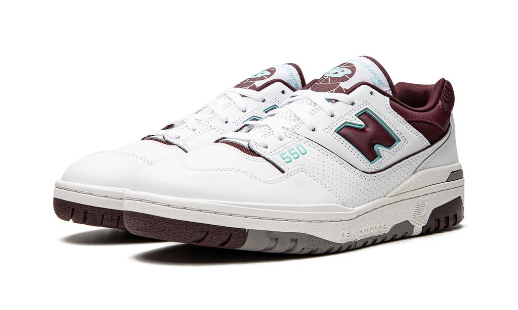 New Balance 550 Burgundy Cyan New Balance 550 Purple White Keesef