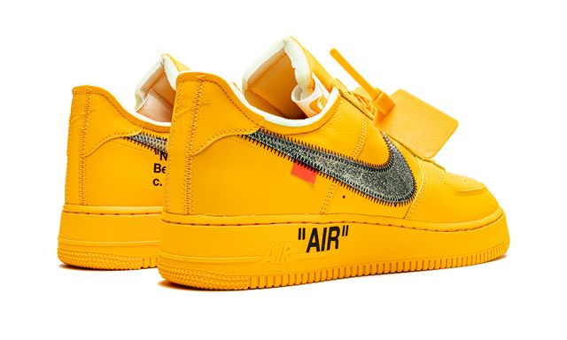 Nike Air force 1 Low Off White University Gold Metallic Silver Nike Air force 1 Low Off White University Gold Metallic Silver Keesef