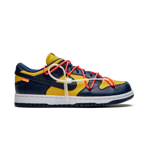 Nike Dunk Low Off White University Gold Mindnight Navy Nike Dunk Low Off White University Gold Mindnight Navy Keesef