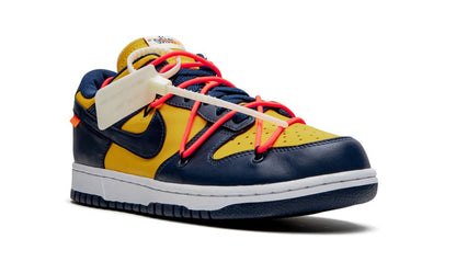 Nike Dunk Low Off White University Gold Mindnight Navy Nike Dunk Low Off White University Gold Mindnight Navy Keesef