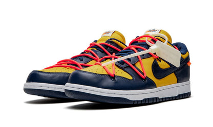 Nike Dunk Low Off White University Gold Mindnight Navy Nike Dunk Low Off White University Gold Mindnight Navy Keesef