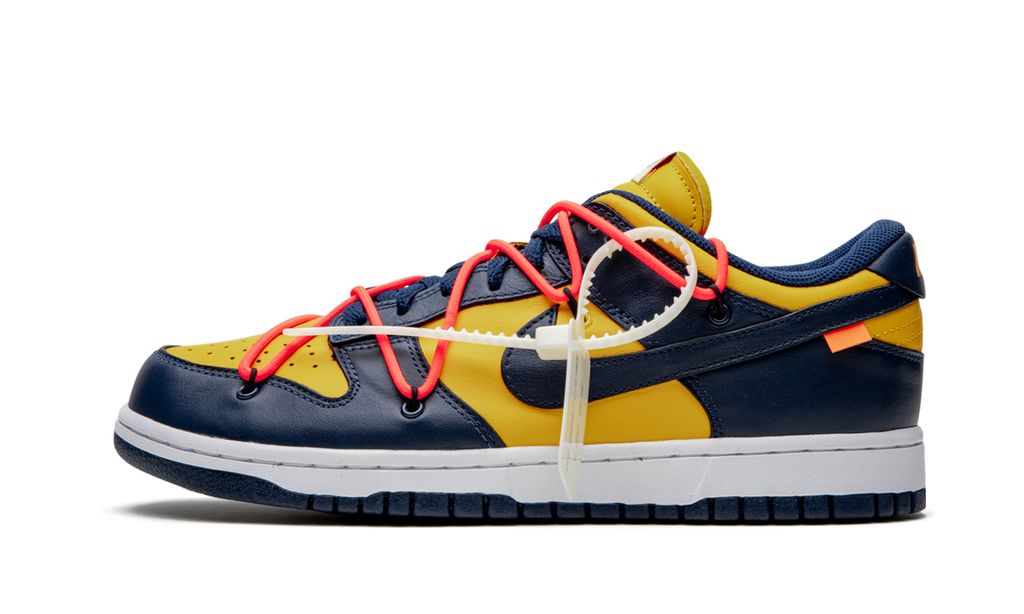 Nike Dunk Low Off White University Gold Mindnight Navy Nike Dunk Low Off White University Gold Mindnight Navy Keesef
