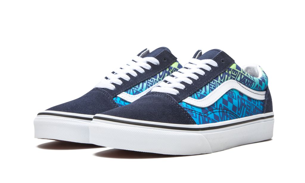 Vans Old Skool Off the Wall Logos - Blue Keesef